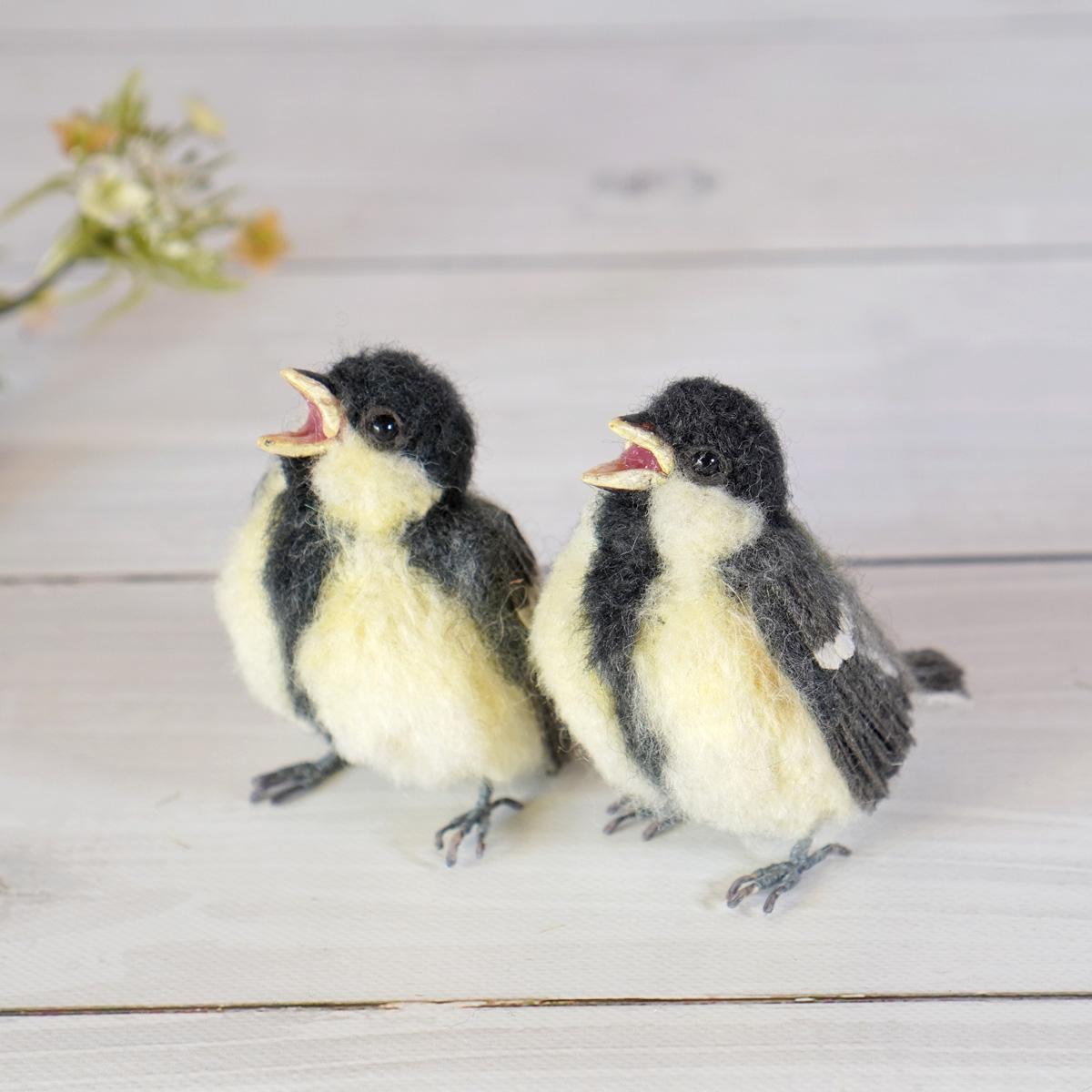 ＊野鳥＊羊毛フェルト シジュウカラのひな | 2枚目