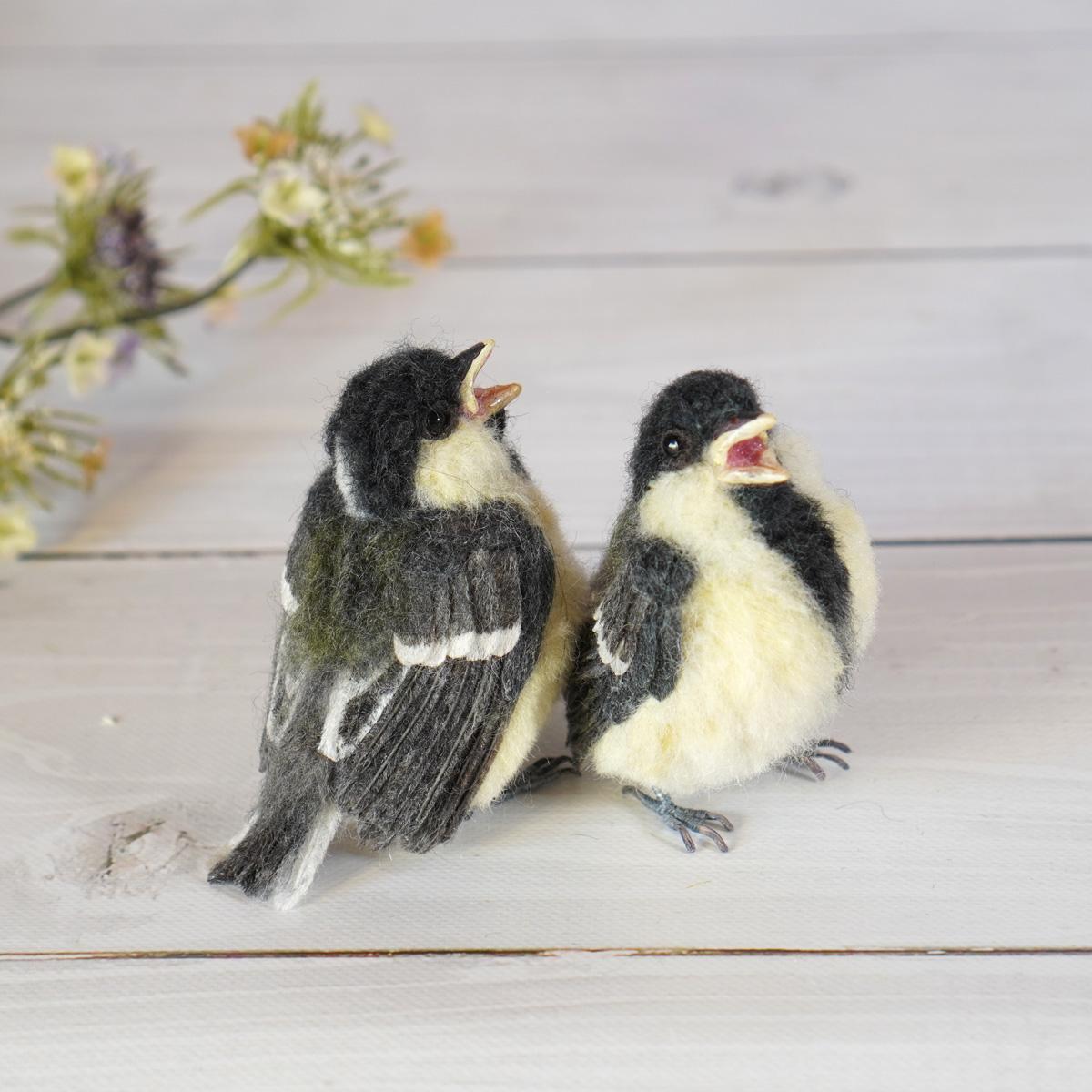 ＊野鳥＊羊毛フェルト シジュウカラのひな | 3枚目