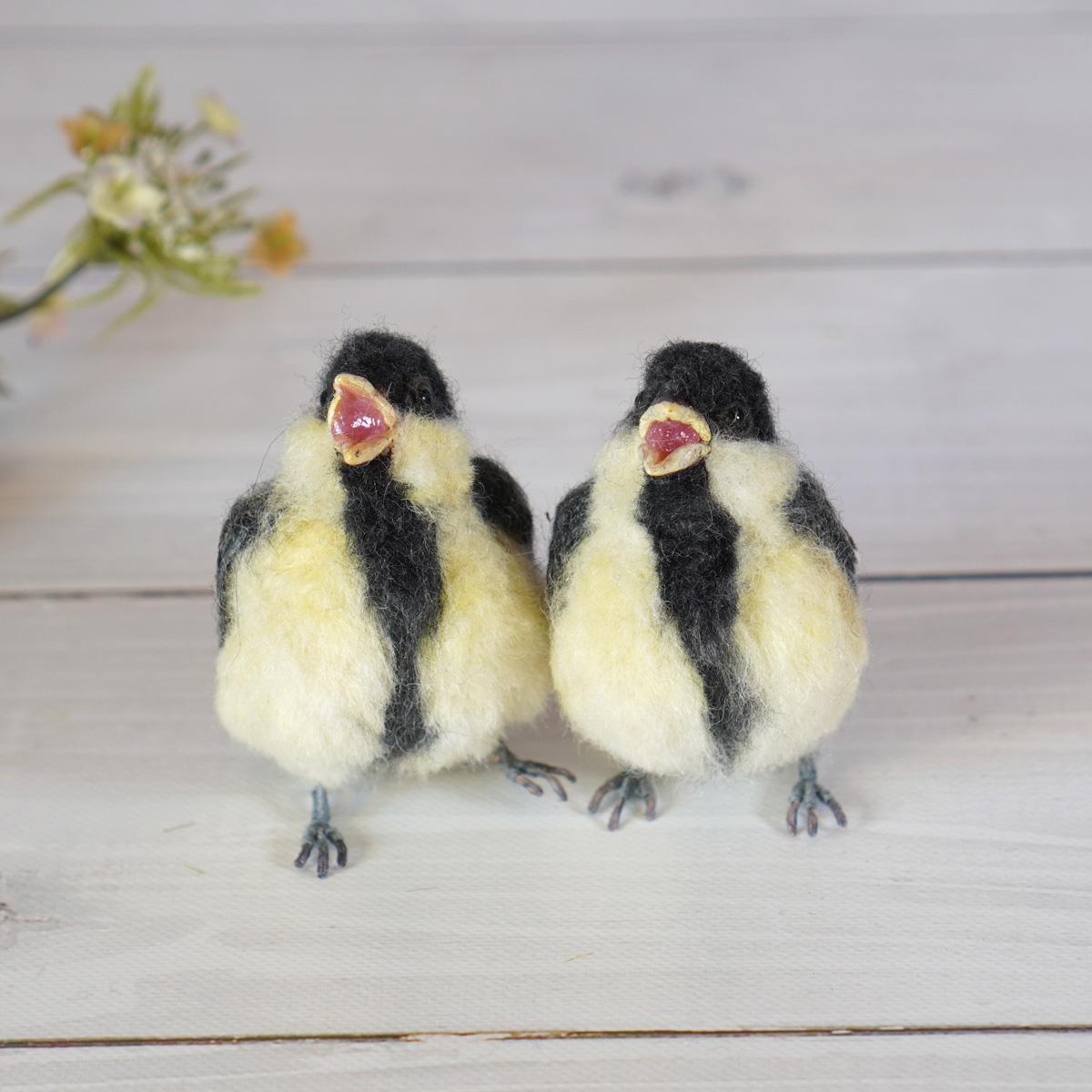 ＊野鳥＊羊毛フェルト シジュウカラのひな | 5枚目