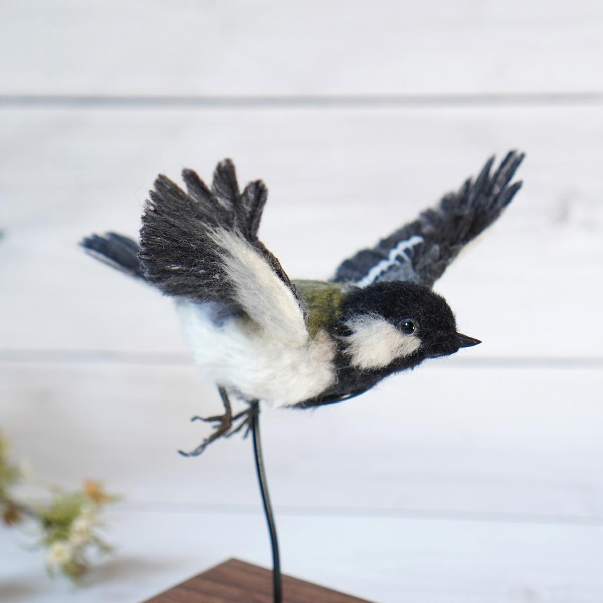 ＊野鳥＊羊毛フェルト シジュウカラ | 4枚目
